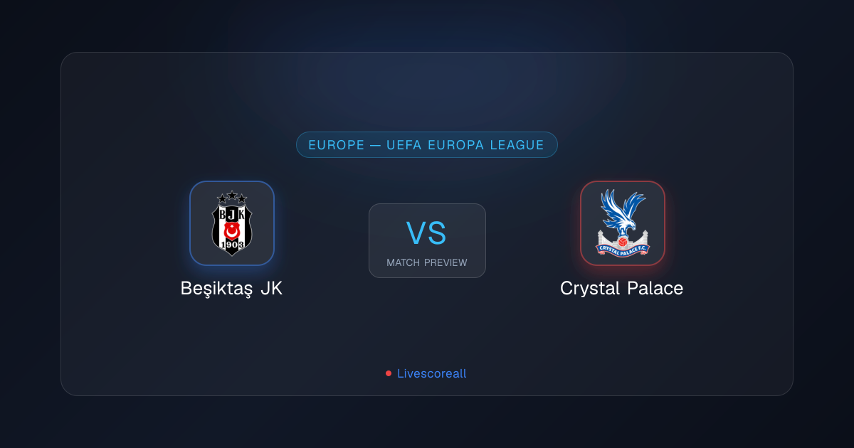 Beşiktaş JK vs Crystal Palace Preview, H2H & Lineups - Oct 22, 2026 ...